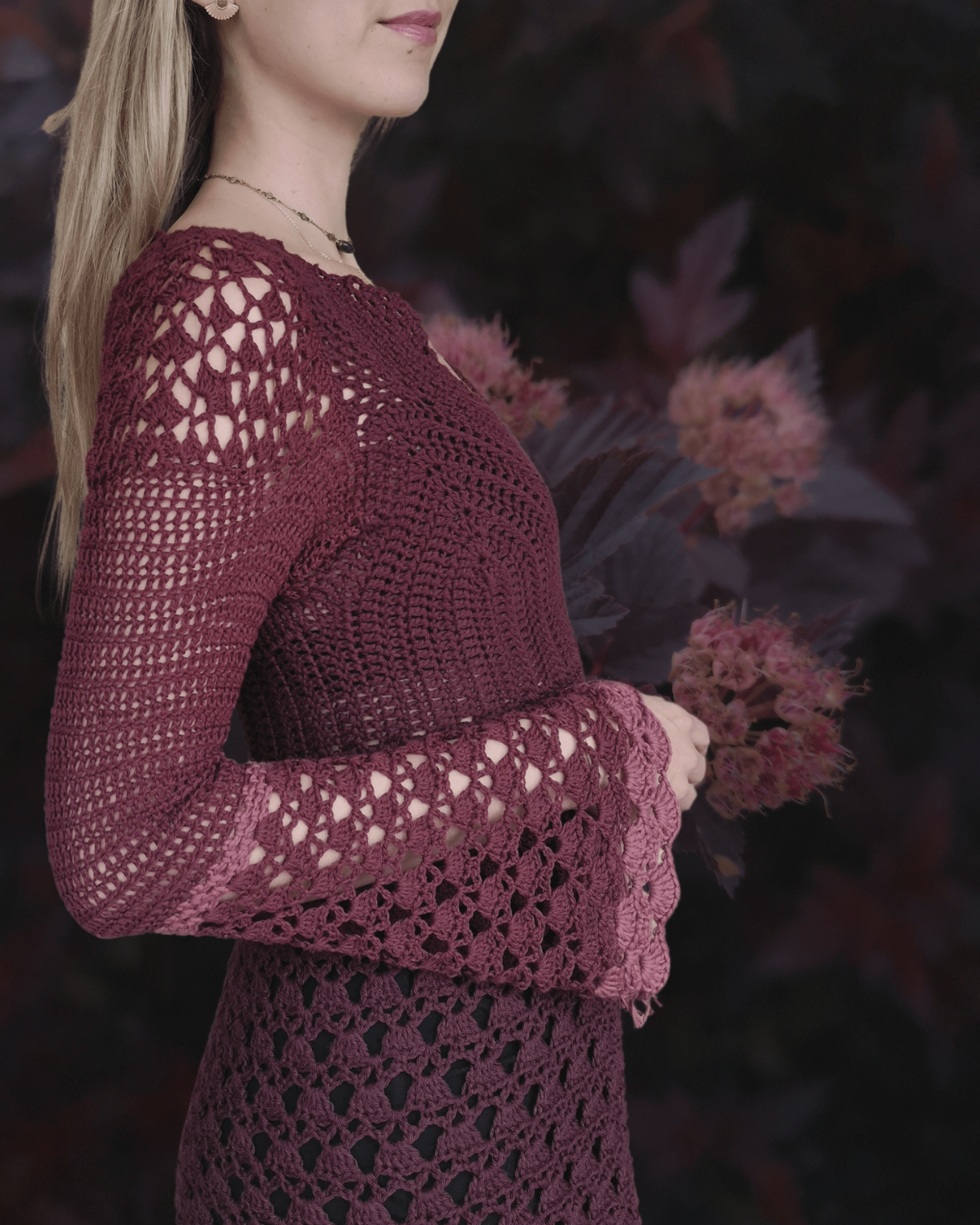 MUUSA crochet tutorial: Lace midi dress with short sleeves Maana Crafts MUUSA crochet tutorial: Lace midi dress with short sleeves Maana Crafts