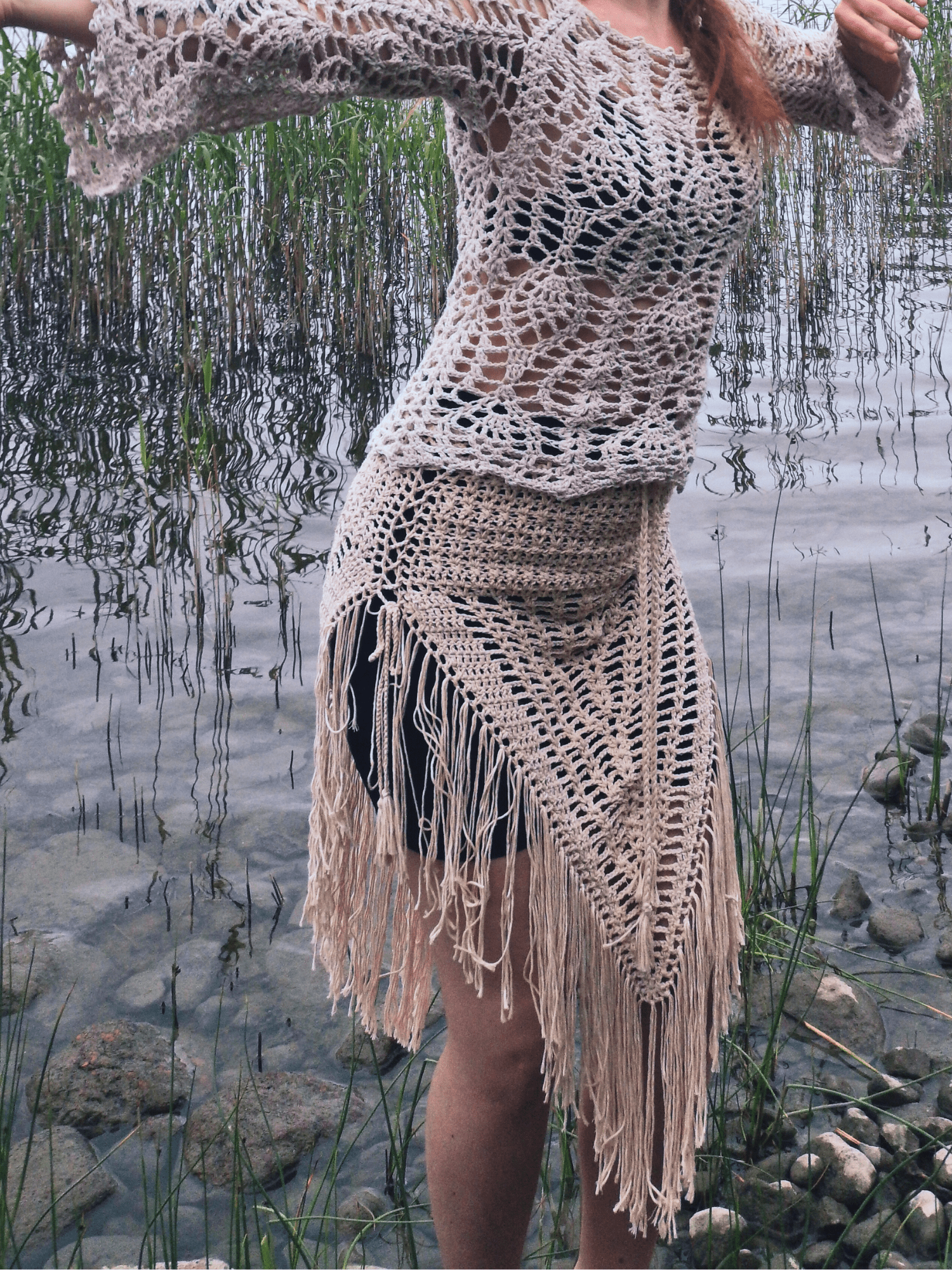 WILD THING crochet tutorial: Multi - way triangle fringe skirt - Maana Crafts
