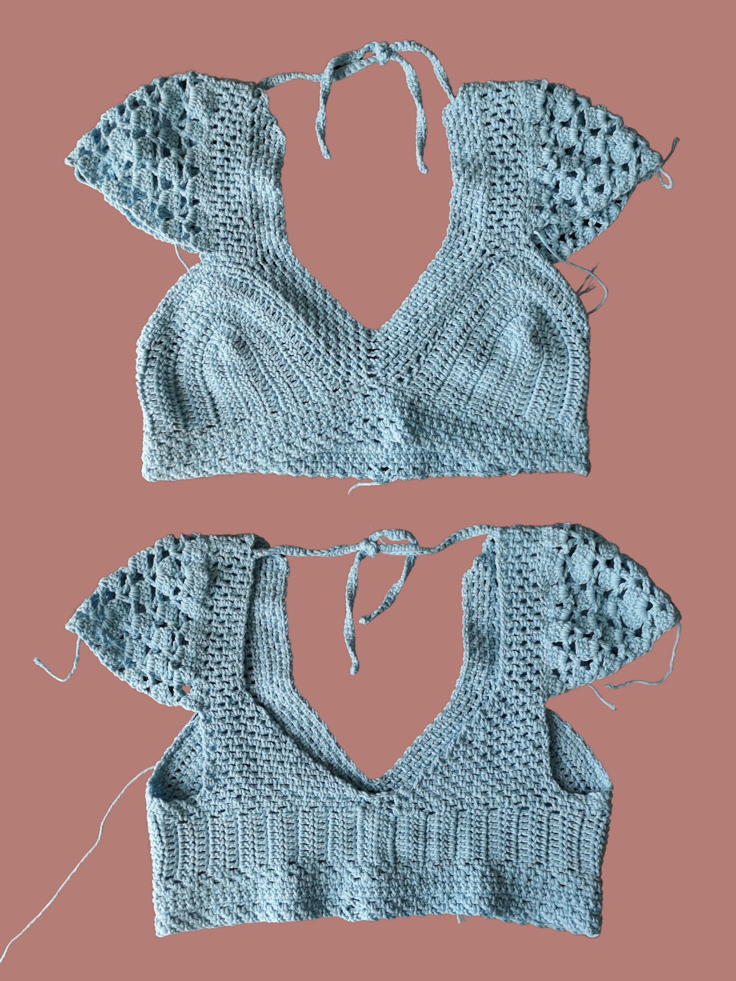 MUUSA | PDF crochet tutorial | Lace midi dress with short sleeves