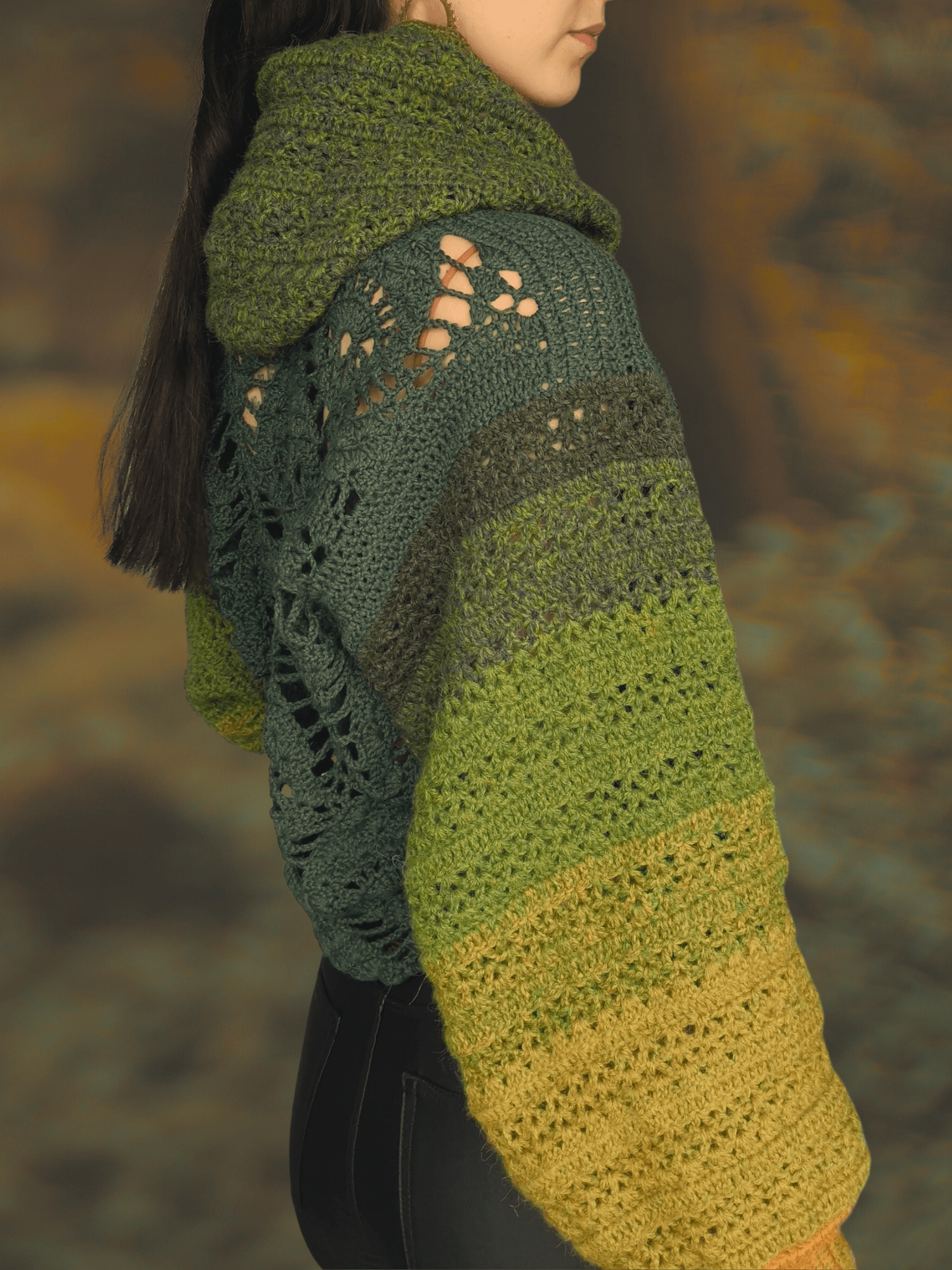 BATWING HOODIE crochet tutorial: Oversize cropped hoodie - Maana Crafts