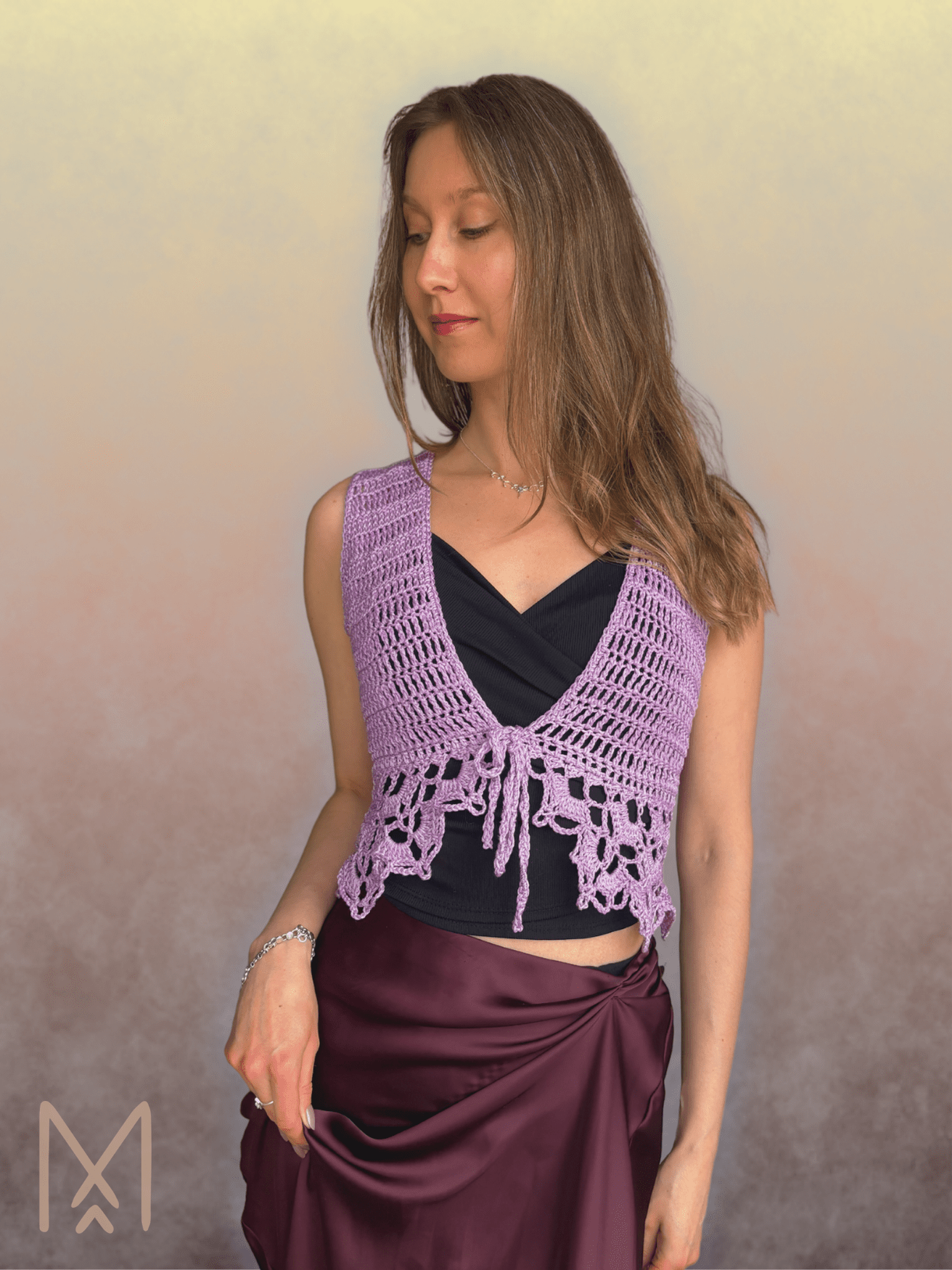 CHRYSALIS crochet pattern: Lace vest - Maana Crafts