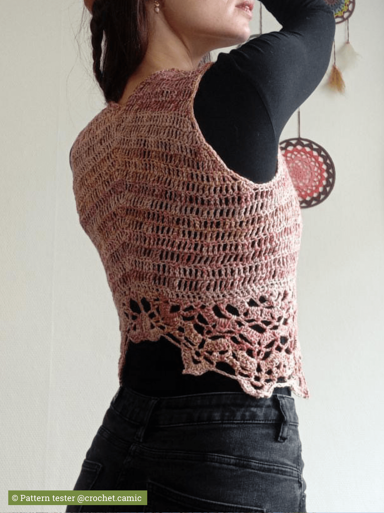 CHRYSALIS crochet pattern: Lace vest - Maana Crafts