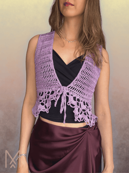 CHRYSALIS crochet pattern: Lace vest - Maana Crafts