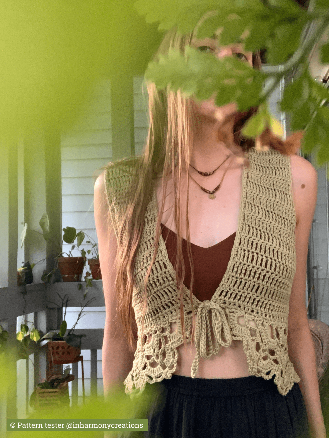 CHRYSALIS crochet pattern: Lace vest - Maana Crafts