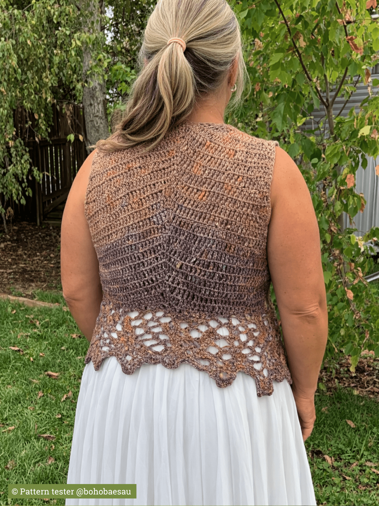 CHRYSALIS crochet pattern: Lace vest - Maana Crafts