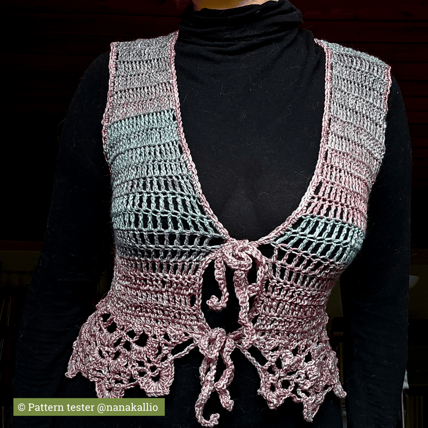 CHRYSALIS crochet pattern: Lace vest - Maana Crafts