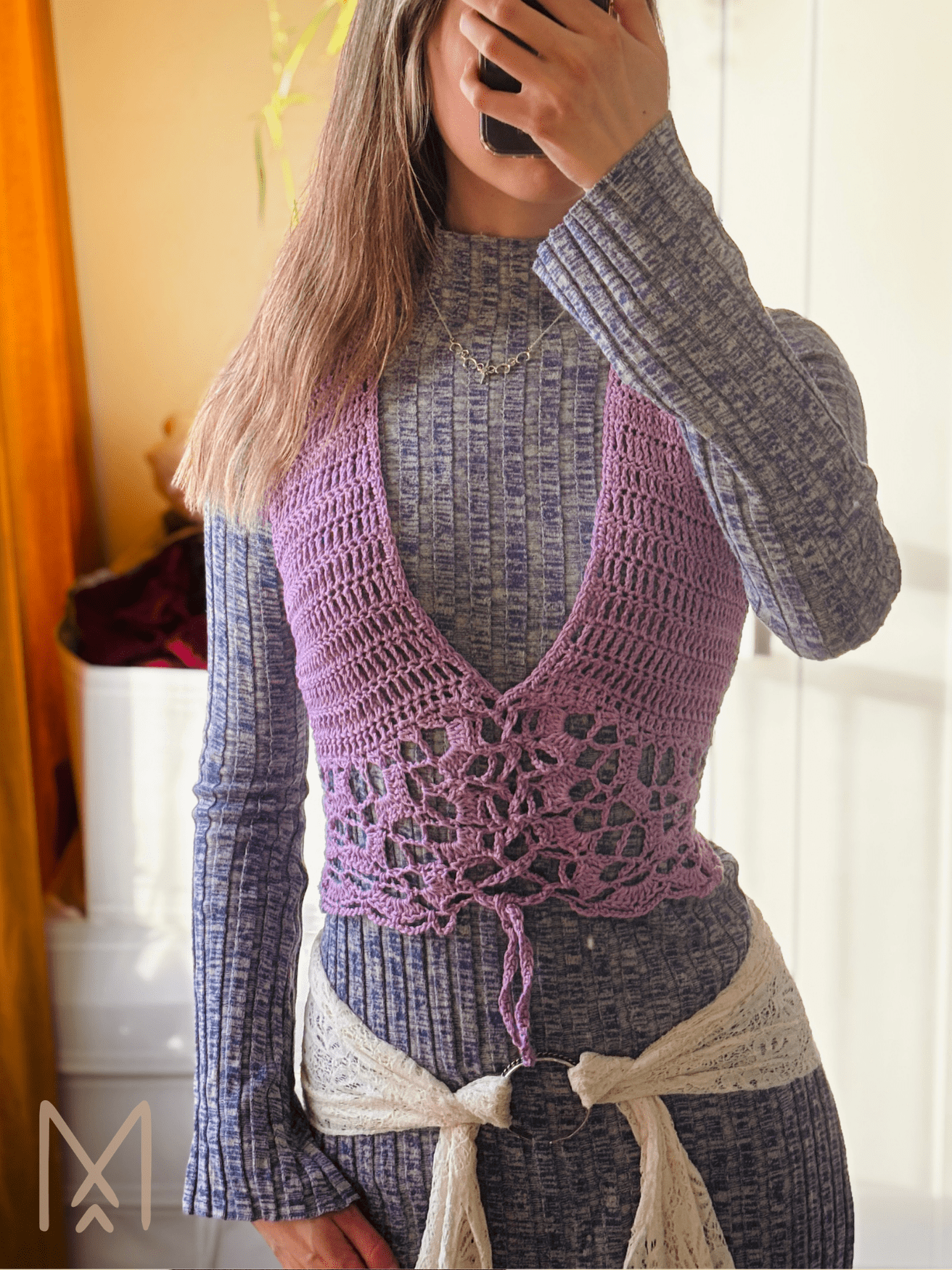 CHRYSALIS crochet pattern: Lace vest - Maana Crafts