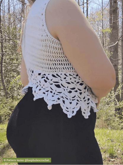 CHRYSALIS crochet pattern: Lace vest - Maana Crafts