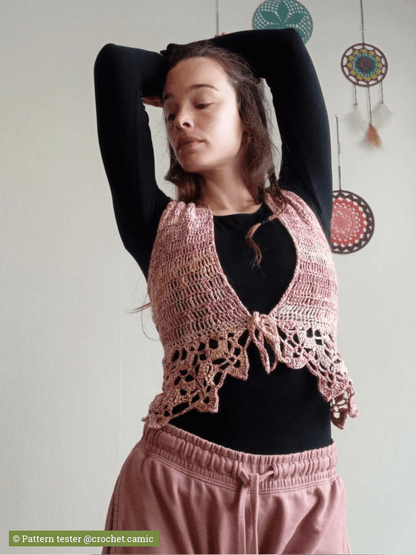 CHRYSALIS crochet pattern: Lace vest - Maana Crafts
