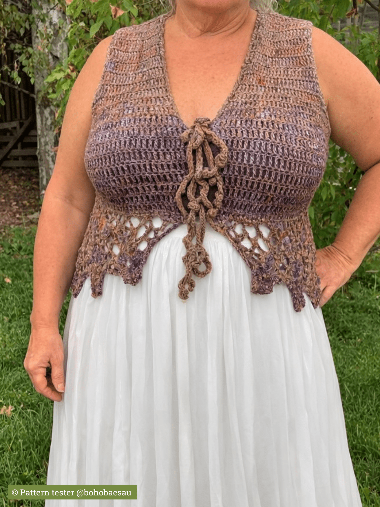 CHRYSALIS crochet pattern: Lace vest - Maana Crafts