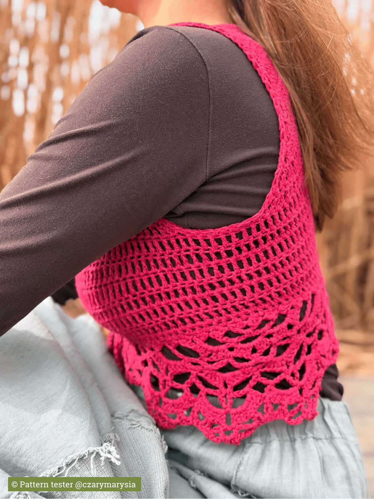CHRYSALIS crochet pattern: Lace vest - Maana Crafts