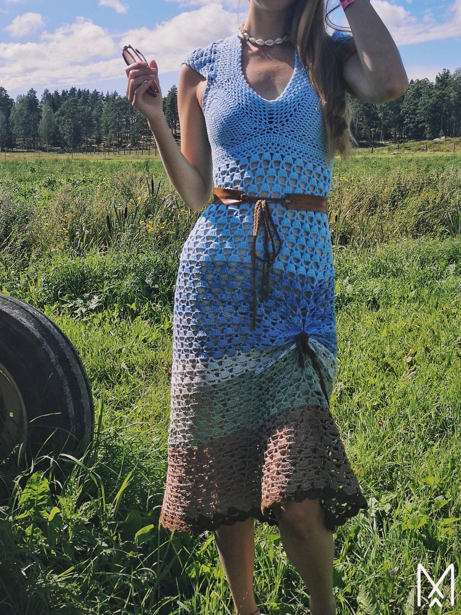 MUUSA crochet tutorial: Lace midi dress with short sleeves – Maana Crafts MUUSA crochet tutorial: Lace midi dress with short sleeves – Maana Crafts