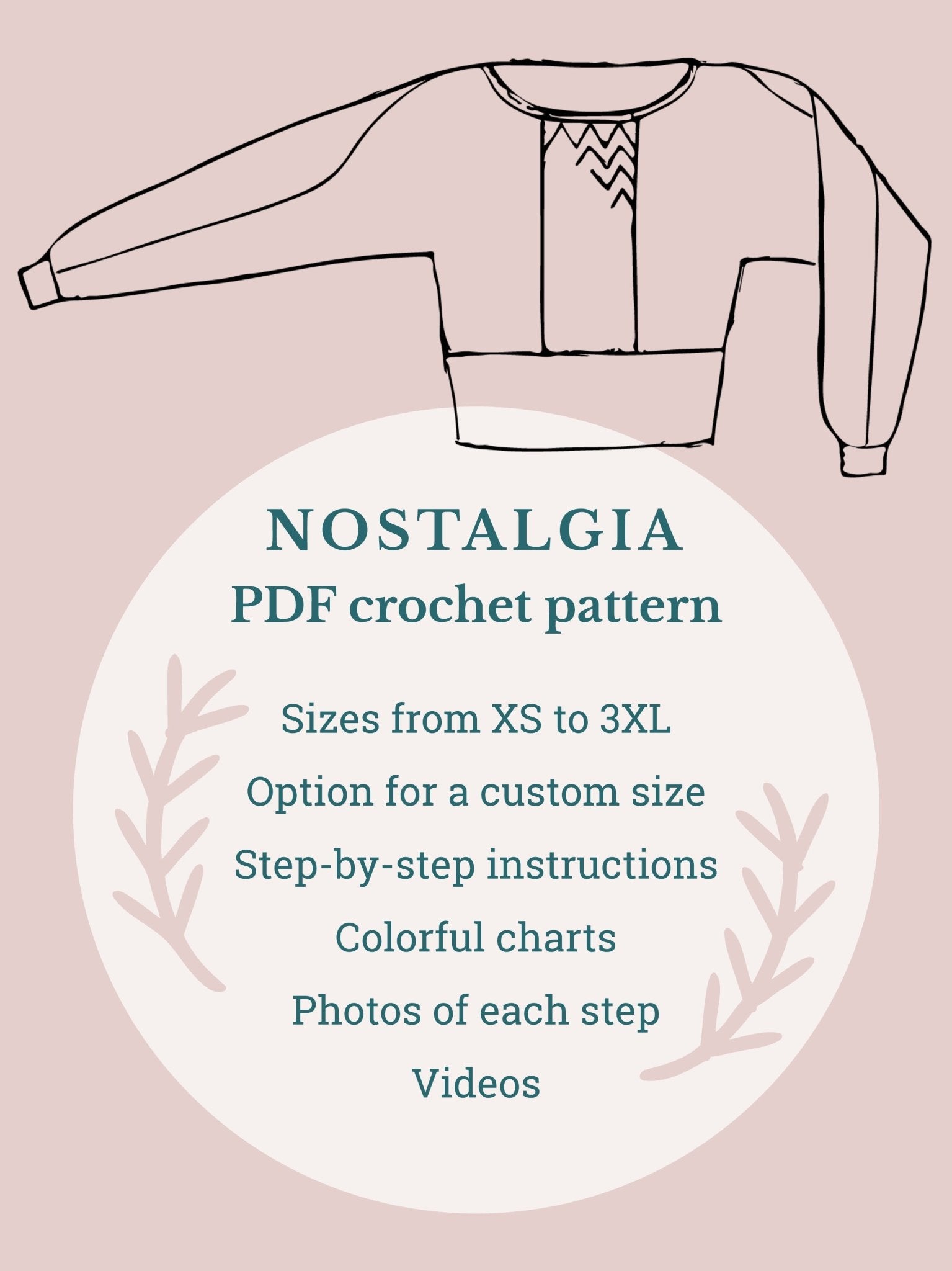 NOSTALGIA crochet tutorial: Long sleeve sweater with wave pattern - Maana Crafts