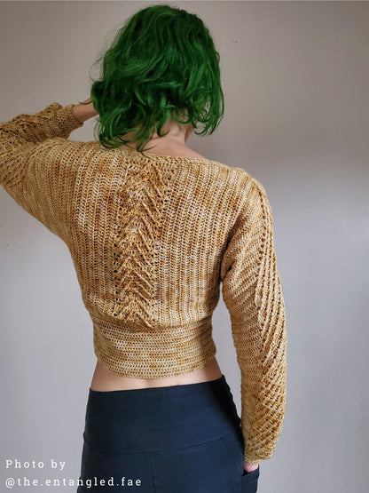 NOSTALGIA crochet tutorial: Long sleeve sweater with wave pattern - Maana Crafts