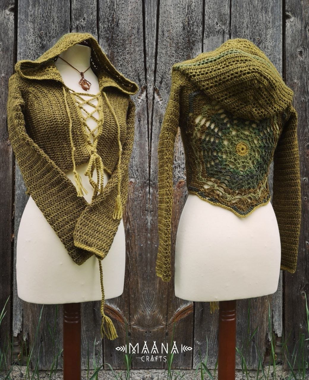 SEEKER crochet tutorial: Hooded cardigan - Maana Crafts