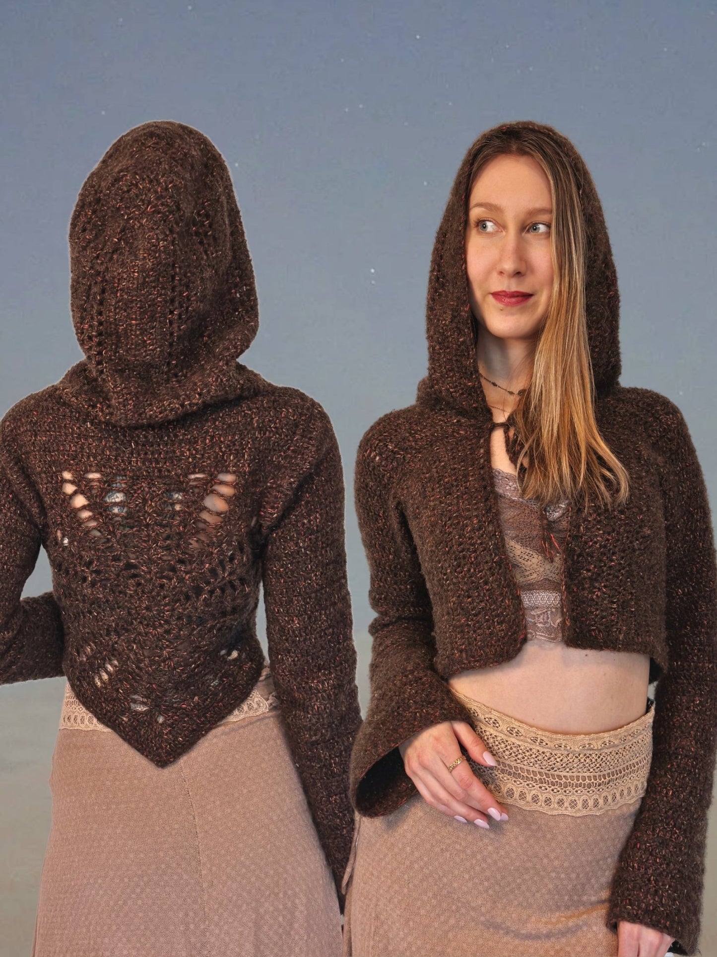 SEEKER crochet tutorial: Hooded cardigan - Maana Crafts