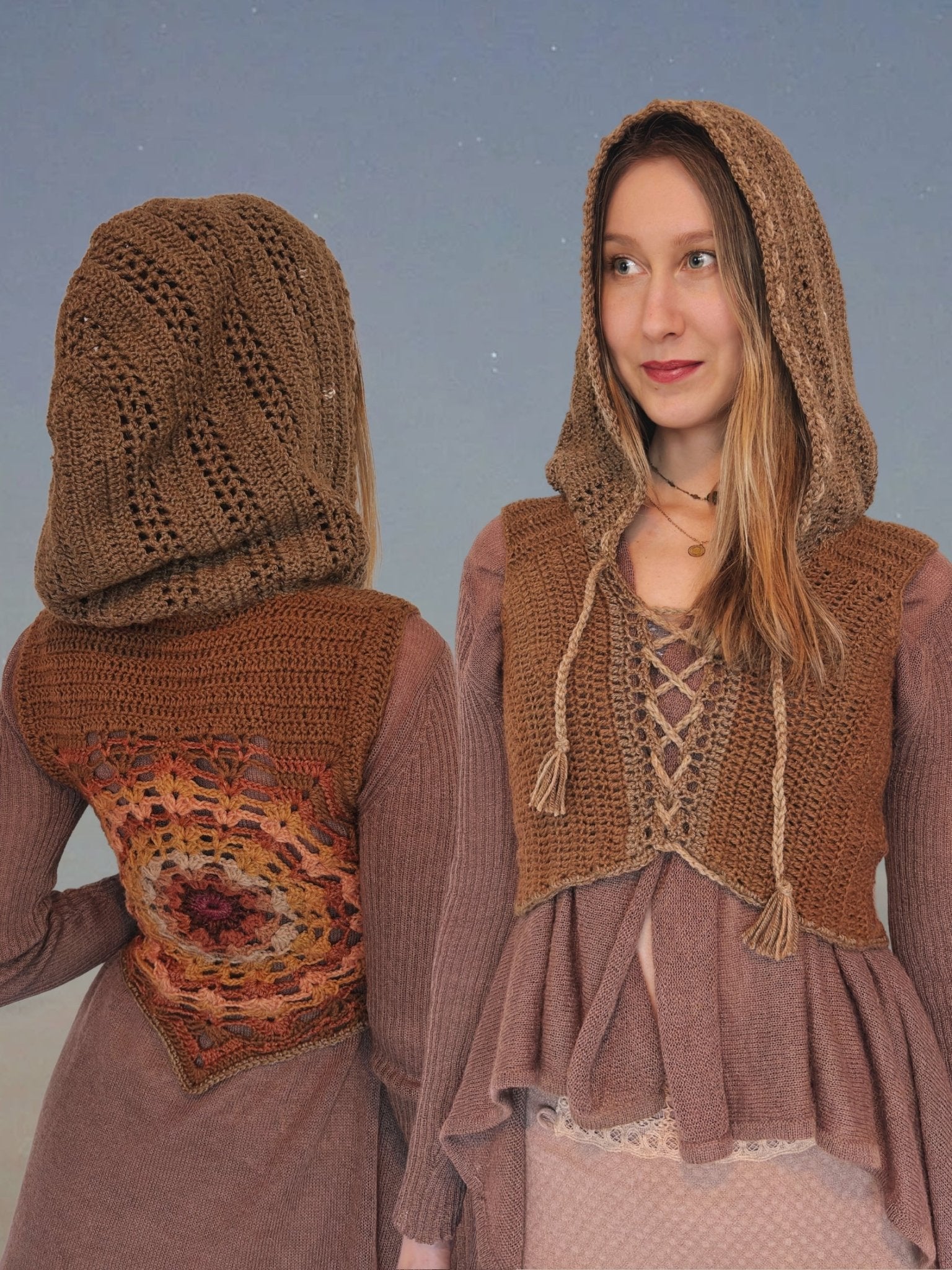 SEEKER crochet tutorial: Hooded cardigan - Maana Crafts