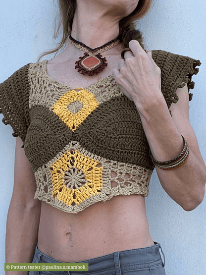 SIGIL crochet pattern: Fantasy - inspired top - Maana Crafts