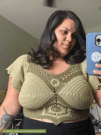 SIGIL crochet pattern: Fantasy - inspired top - Maana Crafts