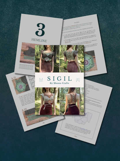 SIGIL crochet pattern: Fantasy - inspired top - Maana Crafts