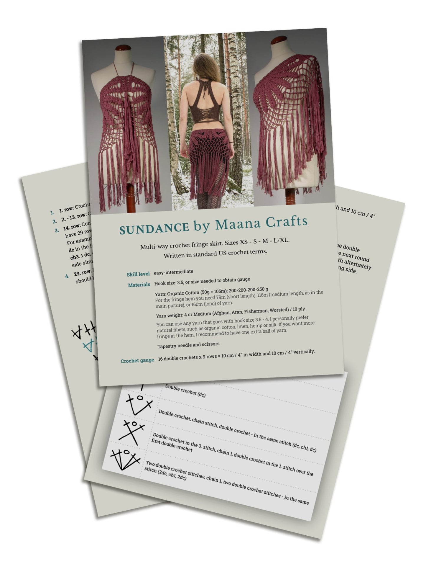 SUNDANCE crochet tutorial: Multi - way fringe skirt - Maana Crafts