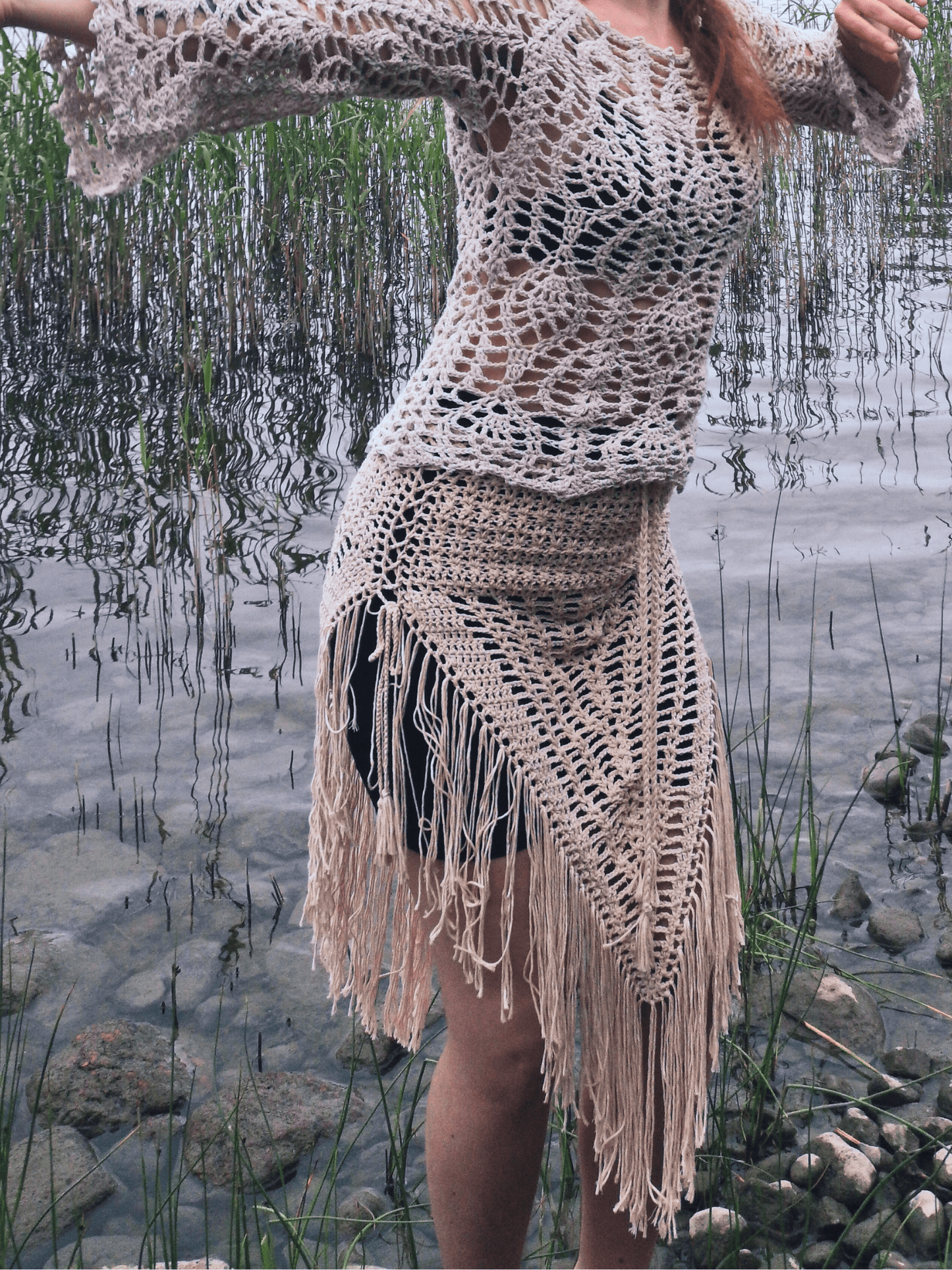 WILD THING crochet tutorial: Multi - way triangle fringe skirt - Maana Crafts