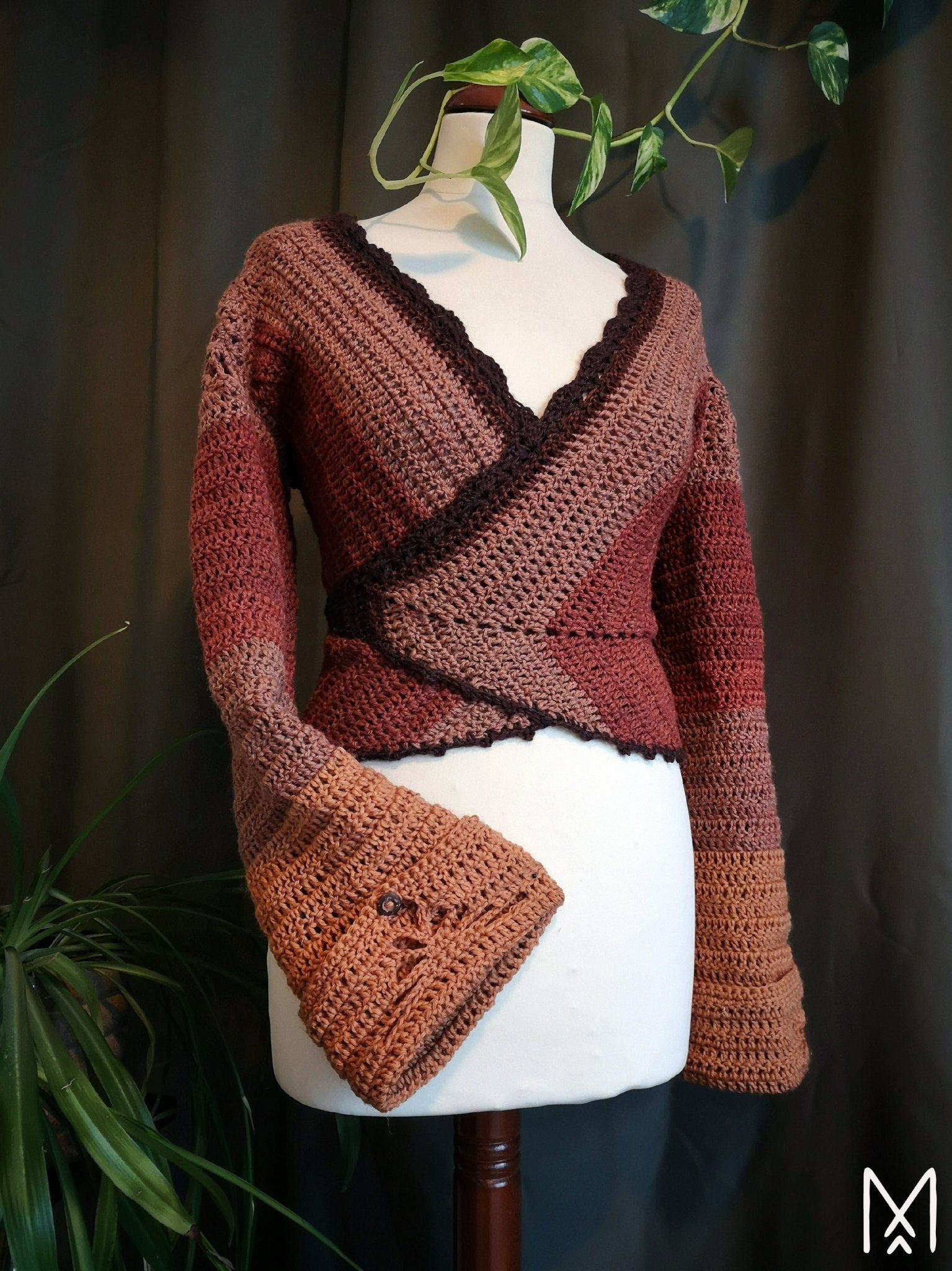 WILLOW crochet tutorial: Wrap top with lace details - Maana Crafts