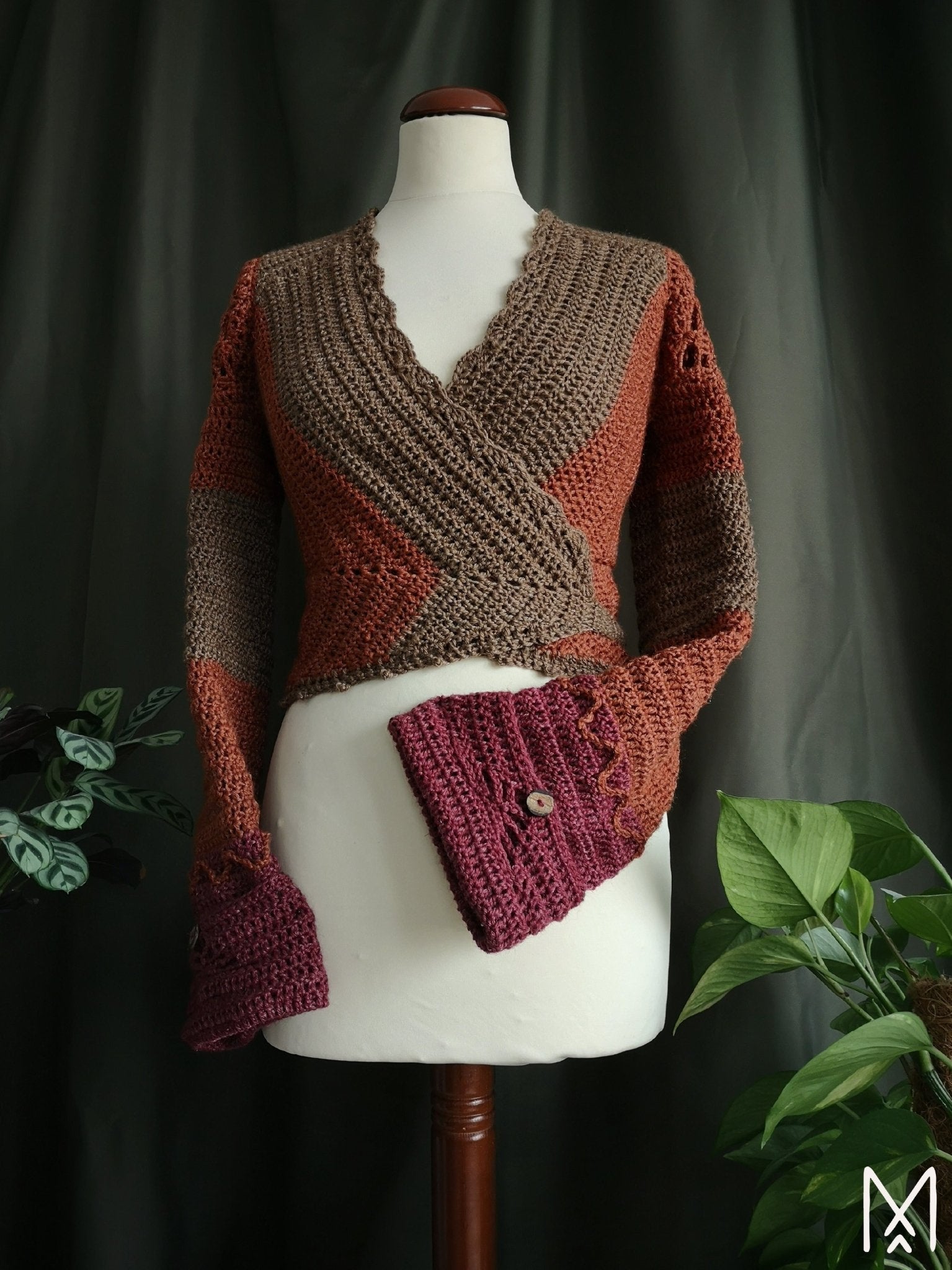 WILLOW crochet tutorial: Wrap top with lace details - Maana Crafts